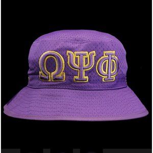 Omega Psi Phi Embroidered Bucket Hat Purple